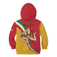 Personalized Italy Bandiera Della Sicilia Kid Hoodie - Wonder Print Shop