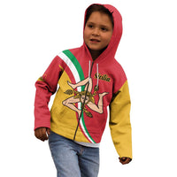 Personalized Italy Bandiera Della Sicilia Kid Hoodie - Wonder Print Shop