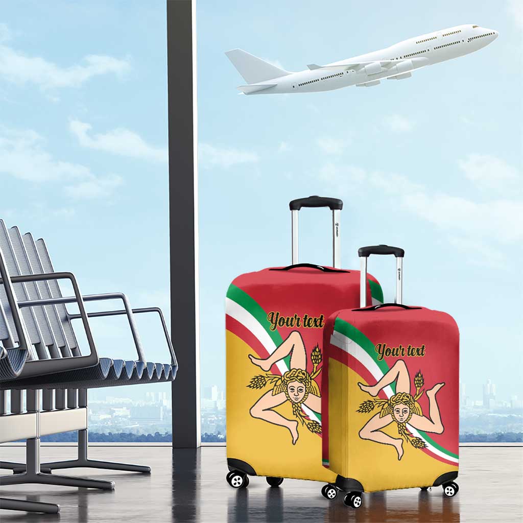 Personalized Italy Bandiera Della Sicilia Luggage Cover - Wonder Print Shop