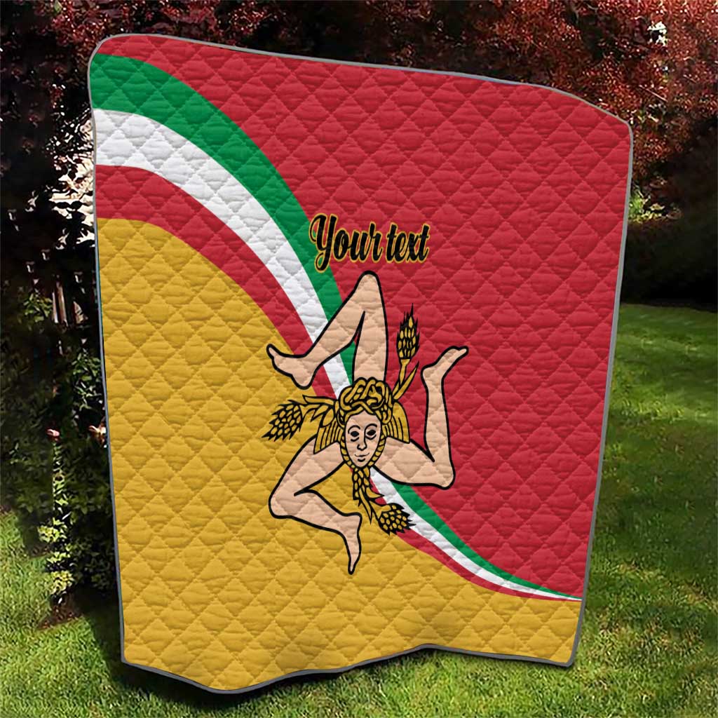 Personalized Italy Bandiera Della Sicilia Quilt - Wonder Print Shop