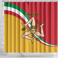 Personalized Italy Bandiera Della Sicilia Shower Curtain