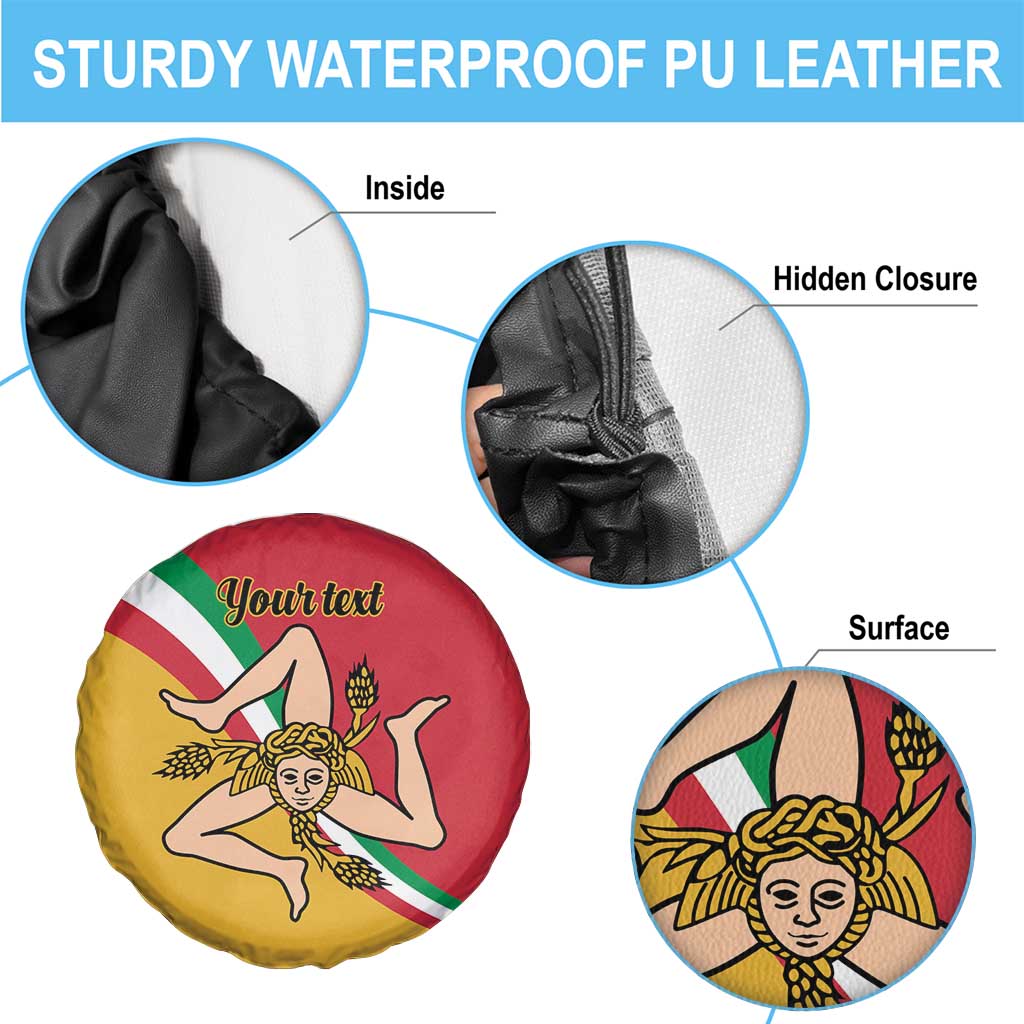 Personalized Italy Bandiera Della Sicilia Spare Tire Cover - Wonder Print Shop