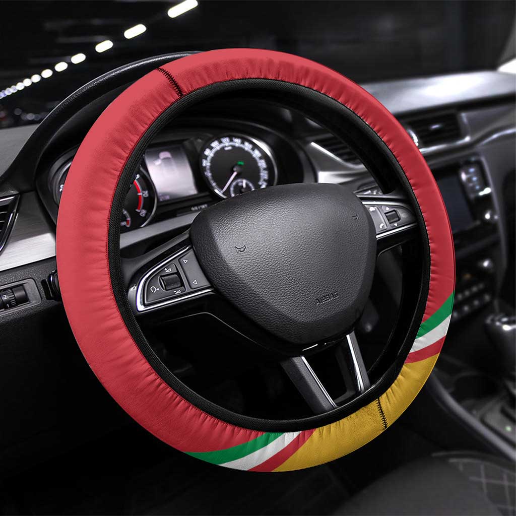 Italy Bandiera Della Sicilia Steering Wheel Cover - Wonder Print Shop
