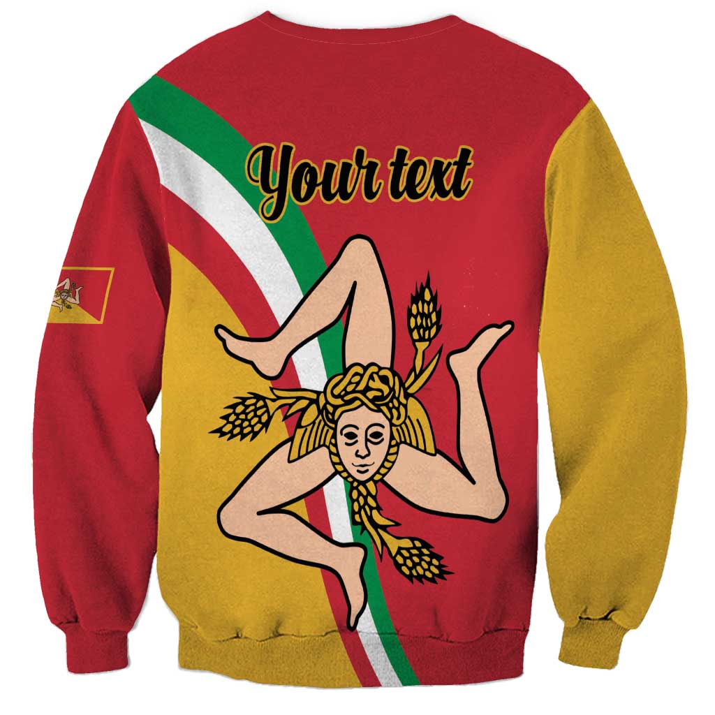 Personalized Italy Bandiera Della Sicilia Sweatshirt - Wonder Print Shop