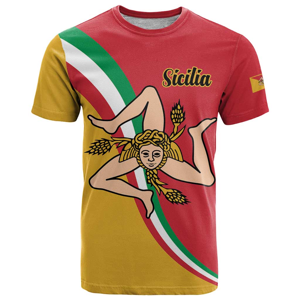 Personalized Italy Bandiera Della Sicilia T Shirt - Wonder Print Shop
