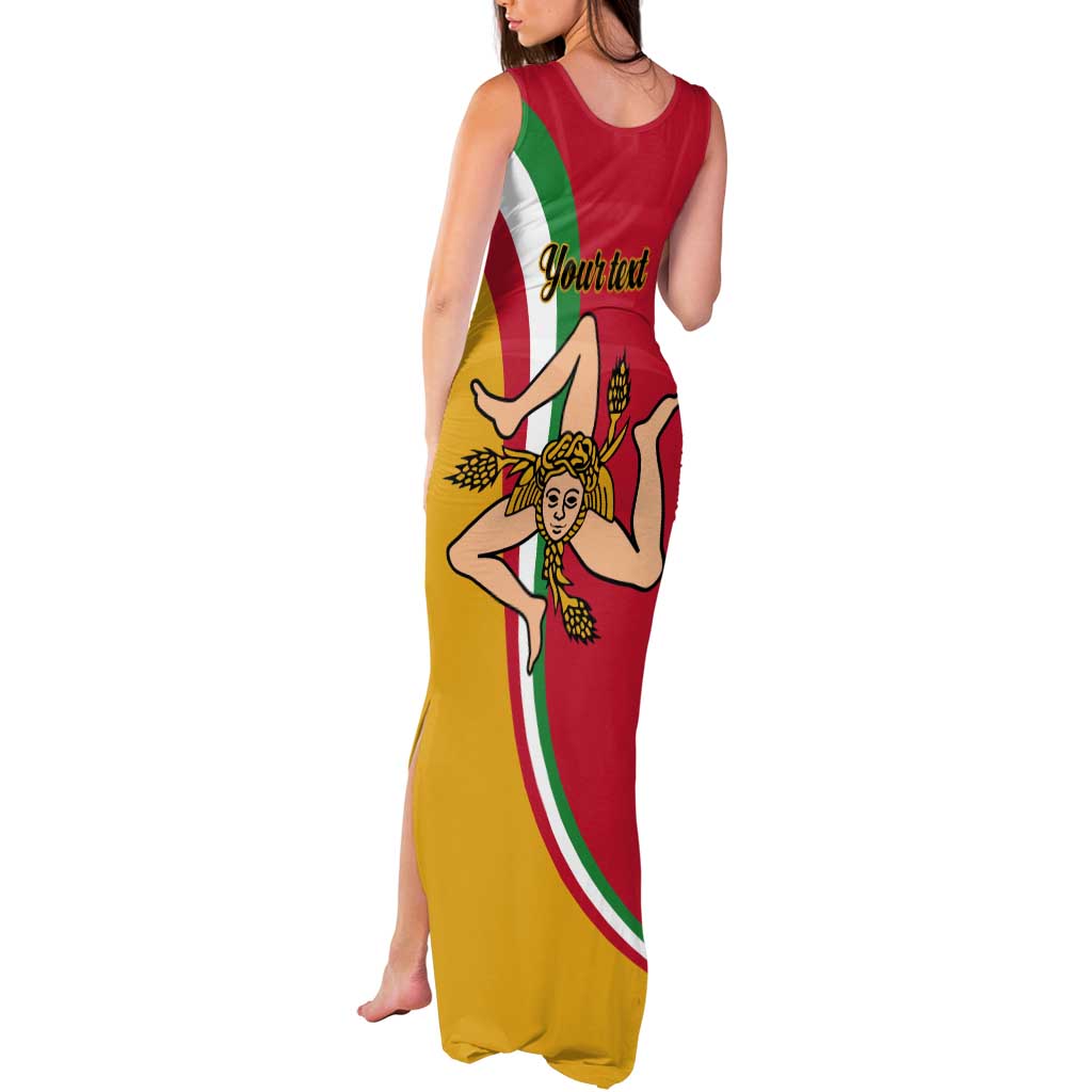 Personalized Italy Bandiera Della Sicilia Tank Maxi Dress - Wonder Print Shop