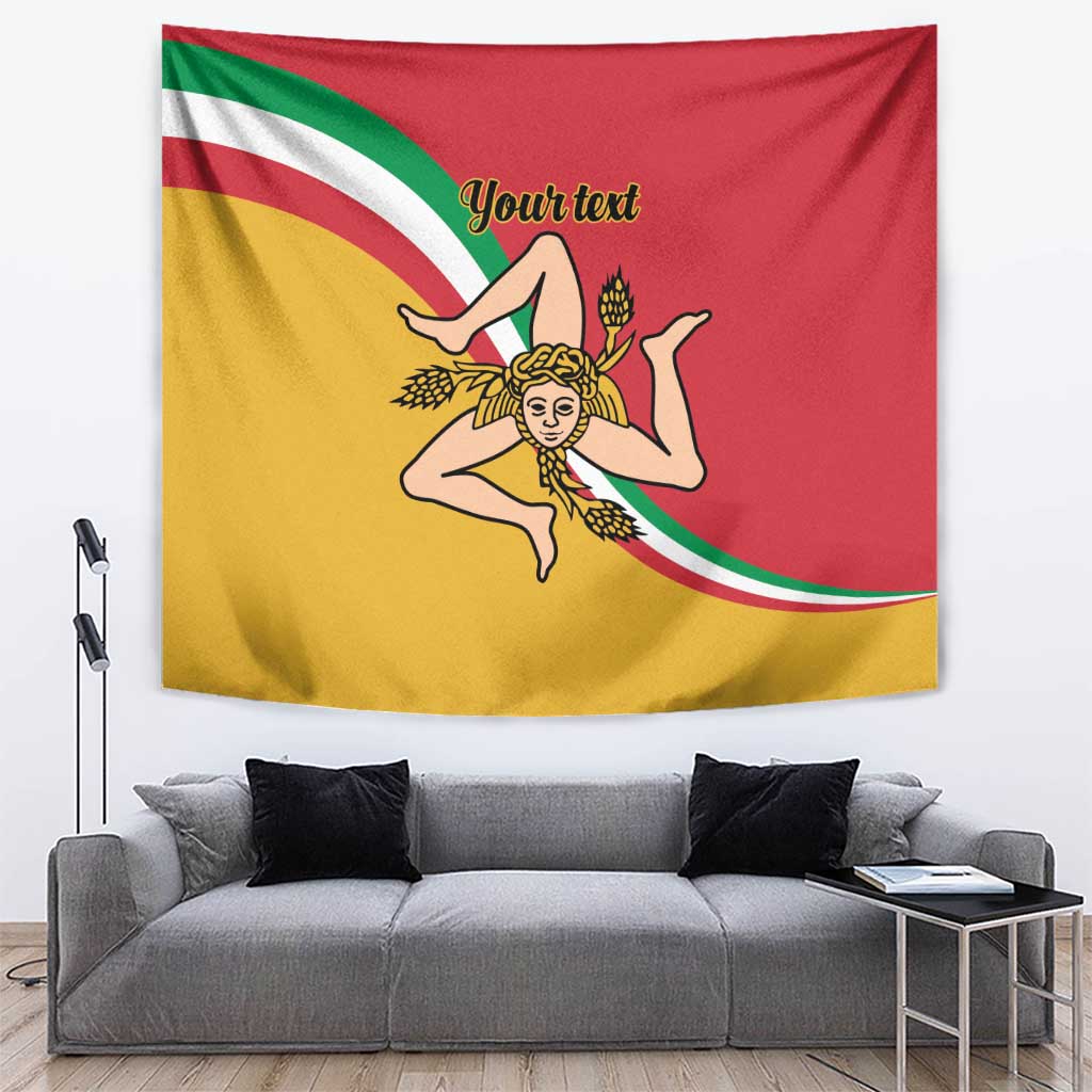 Personalized Italy Bandiera Della Sicilia Tapestry - Wonder Print Shop