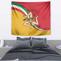 Personalized Italy Bandiera Della Sicilia Tapestry - Wonder Print Shop