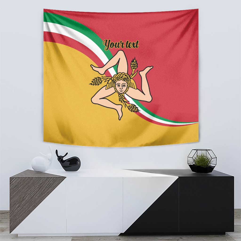 Personalized Italy Bandiera Della Sicilia Tapestry - Wonder Print Shop