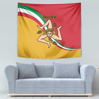 Personalized Italy Bandiera Della Sicilia Tapestry - Wonder Print Shop
