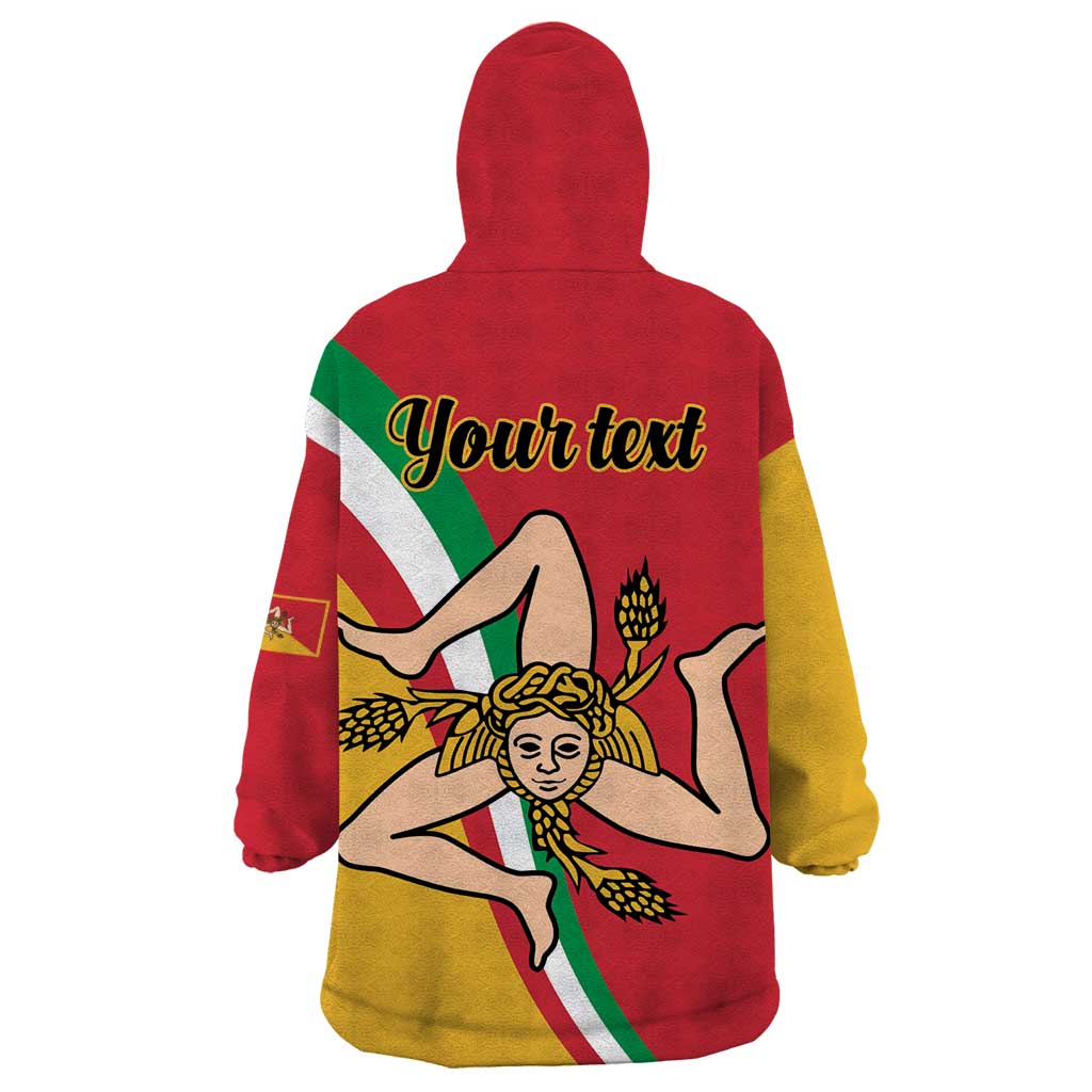 Personalized Italy Bandiera Della Sicilia Wearable Blanket Hoodie - Wonder Print Shop
