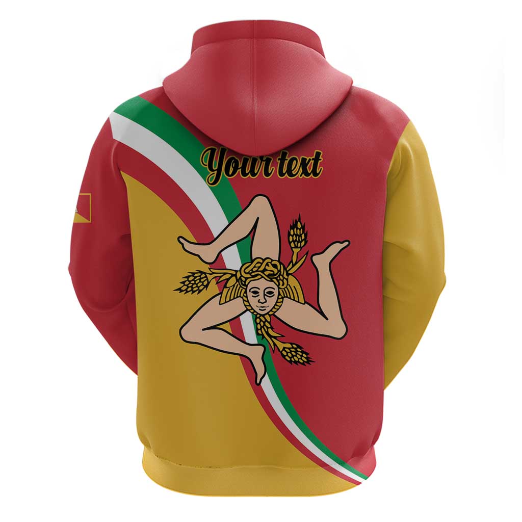 Personalized Italy Bandiera Della Sicilia Zip Hoodie - Wonder Print Shop