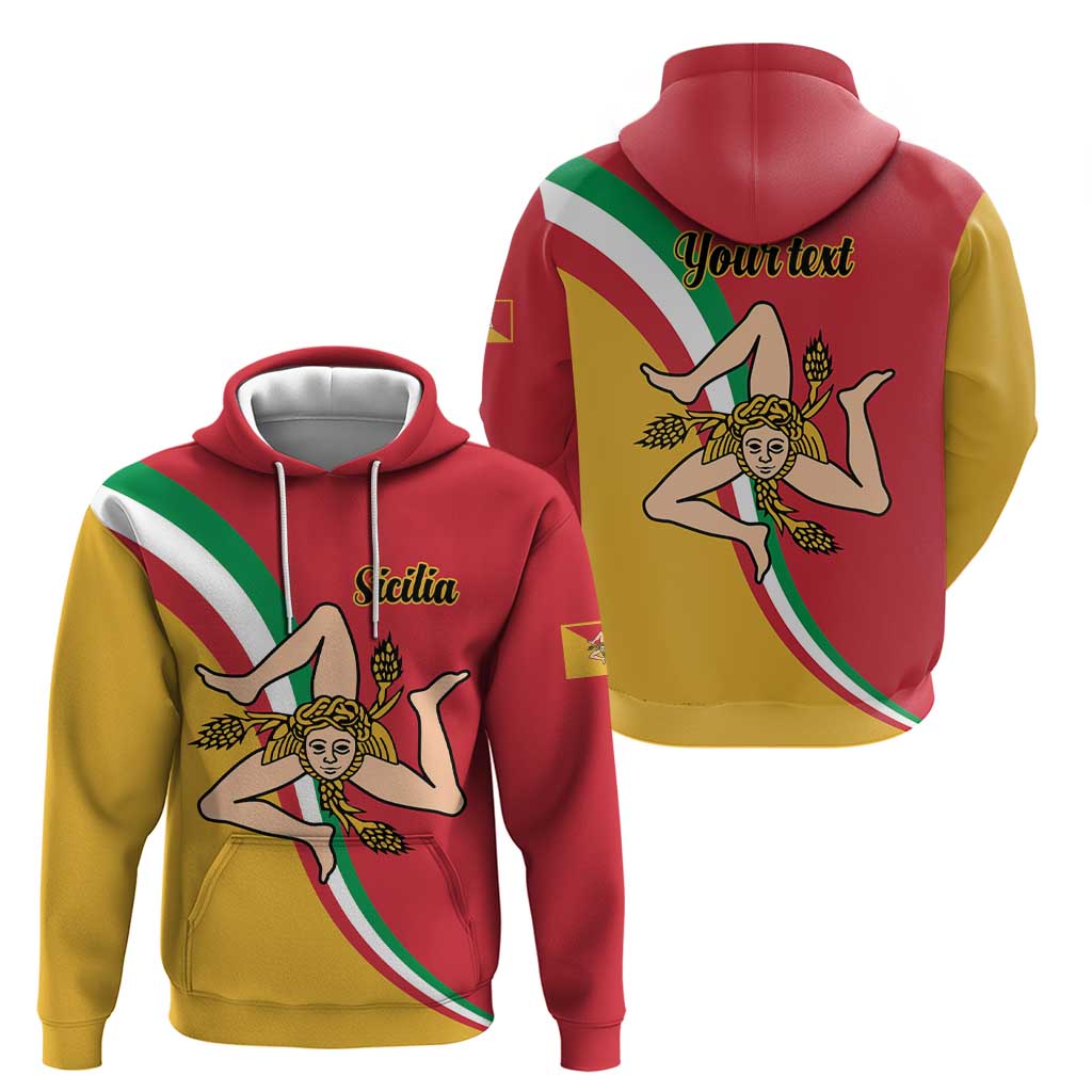 Personalized Italy Bandiera Della Sicilia Zip Hoodie - Wonder Print Shop