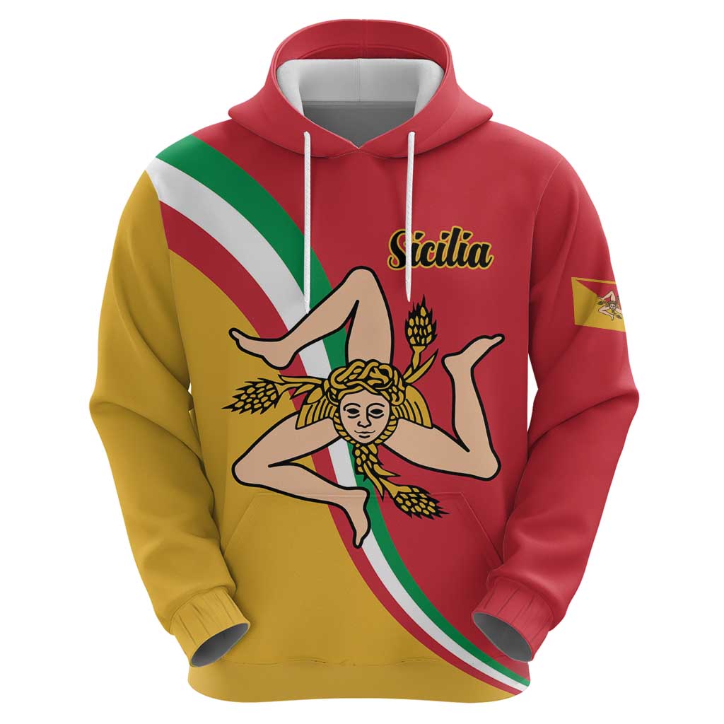 Personalized Italy Bandiera Della Sicilia Zip Hoodie - Wonder Print Shop
