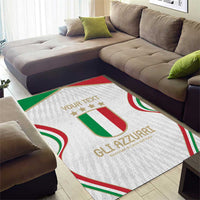 Custom Italy Football Area Rug Gli Azzurri Sporty Style LT9 - Wonder Print Shop