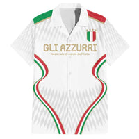 Custom Italy Football Family Matching Off The Shoulder Long Sleeve Dress and Hawaiian Shirt Gli Azzurri Sporty Style - Wonder Print Shop
