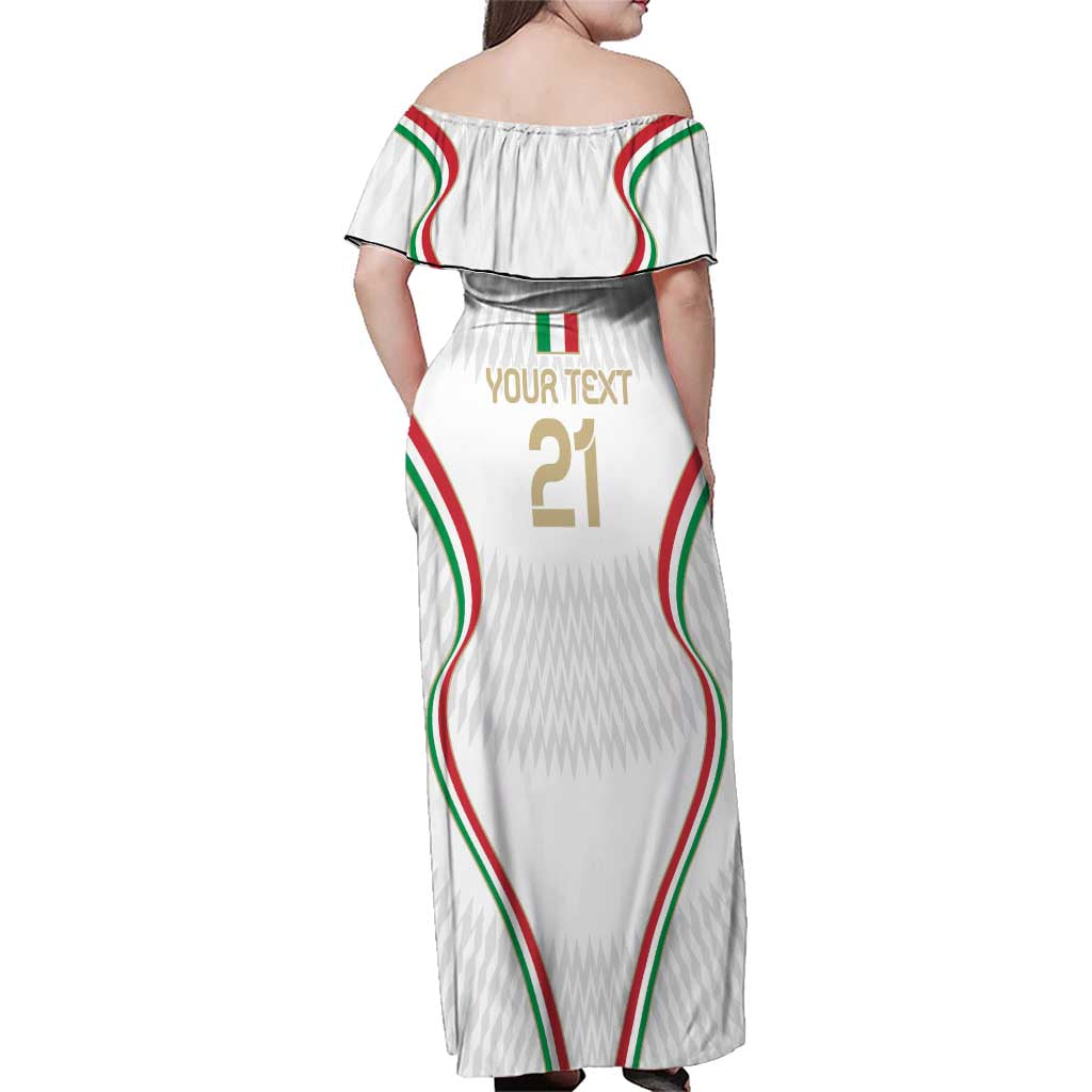 Custom Italy Football Family Matching Off Shoulder Maxi Dress and Hawaiian Shirt Gli Azzurri Sporty Style LT9 - Wonder Print Shop