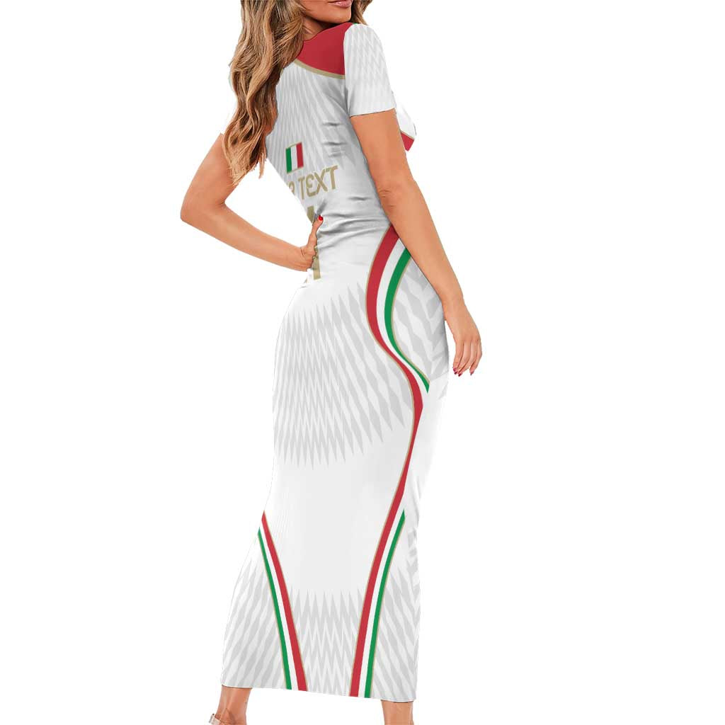 Custom Italy Football Family Matching Short Sleeve Bodycon Dress and Hawaiian Shirt Gli Azzurri Sporty Style - Wonder Print Shop