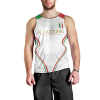Custom Italy Football Men Tank Top Gli Azzurri Sporty Style - Wonder Print Shop