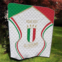 Custom Italy Football Quilt Gli Azzurri Sporty Style - Wonder Print Shop