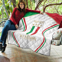 Custom Italy Football Quilt Gli Azzurri Sporty Style - Wonder Print Shop