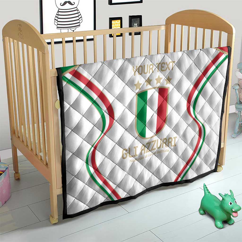 Custom Italy Football Quilt Gli Azzurri Sporty Style - Wonder Print Shop