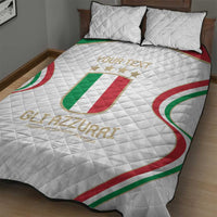 Custom Italy Football Quilt Bed Set Gli Azzurri Sporty Style - Wonder Print Shop