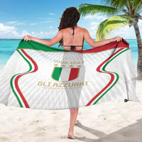 Custom Italy Football Sarong Gli Azzurri Sporty Style - Wonder Print Shop