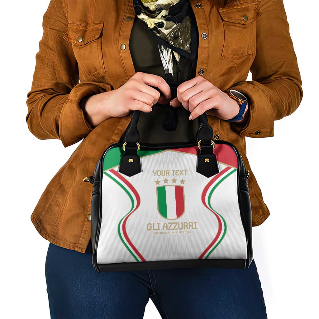 Custom Italy Football Shoulder Handbag Gli Azzurri Sporty Style