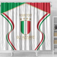 Custom Italy Football Shower Curtain Gli Azzurri Sporty Style