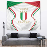 Custom Italy Football Tapestry Gli Azzurri Sporty Style - Wonder Print Shop