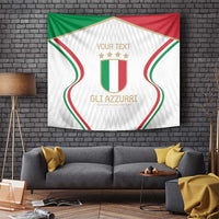 Custom Italy Football Tapestry Gli Azzurri Sporty Style - Wonder Print Shop