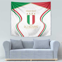 Custom Italy Football Tapestry Gli Azzurri Sporty Style - Wonder Print Shop