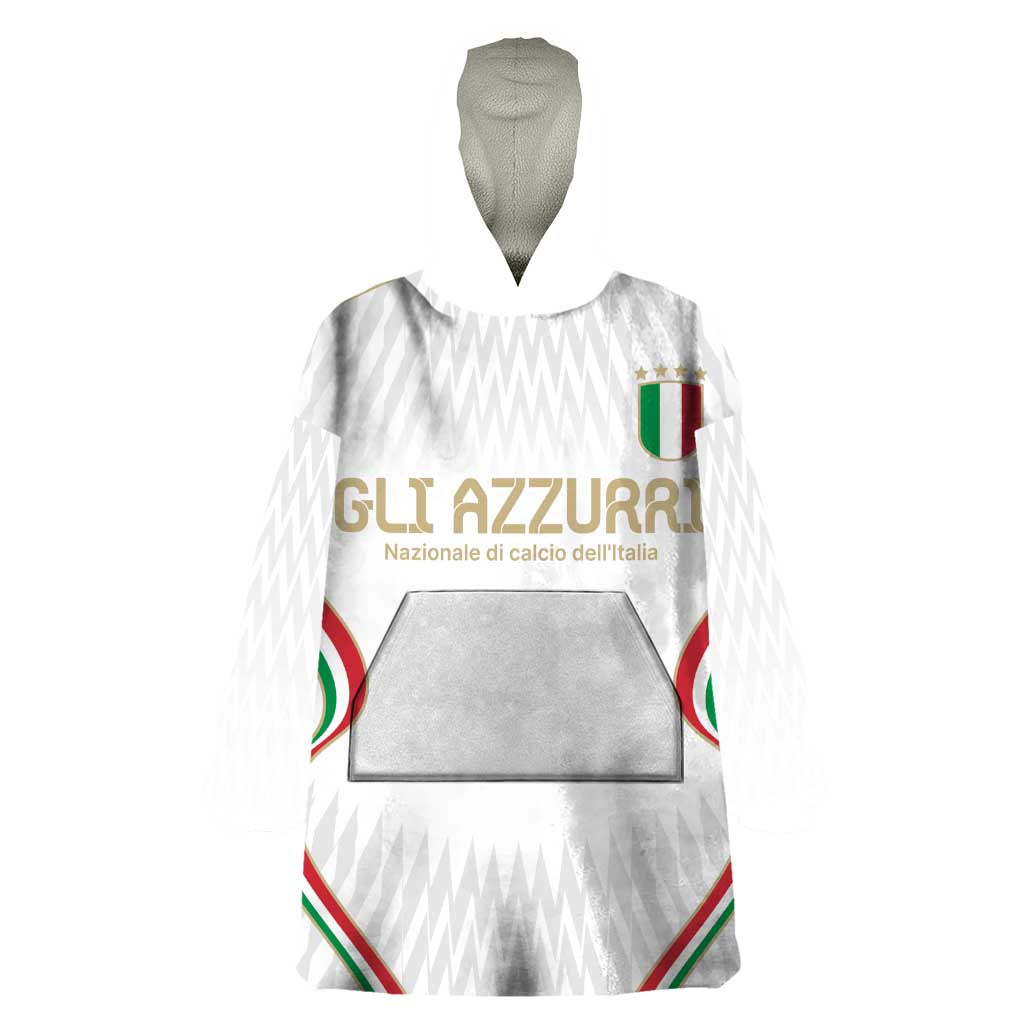 Custom Italy Football Wearable Blanket Hoodie Gli Azzurri Sporty Style - Wonder Print Shop