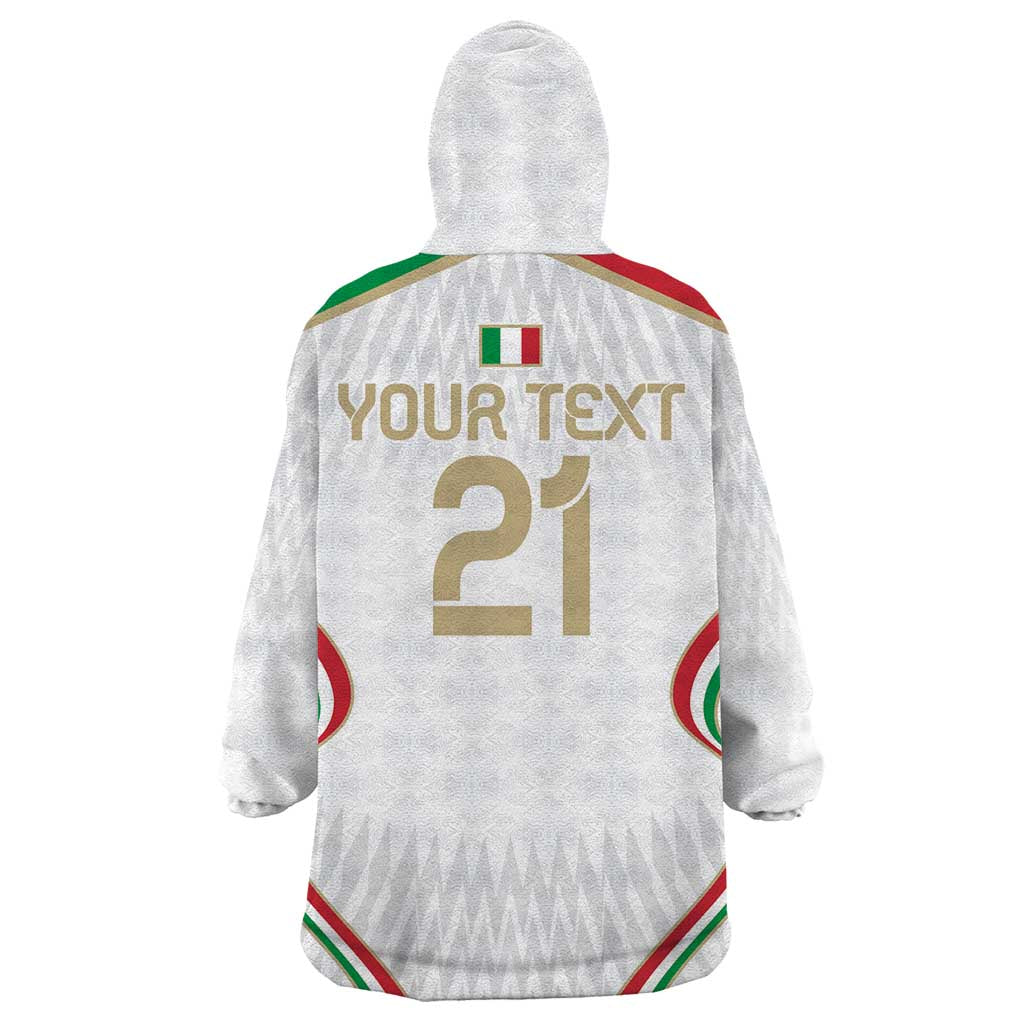Custom Italy Football Wearable Blanket Hoodie Gli Azzurri Sporty Style - Wonder Print Shop