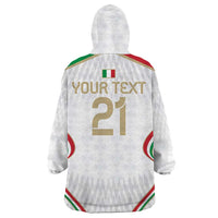 Custom Italy Football Wearable Blanket Hoodie Gli Azzurri Sporty Style - Wonder Print Shop