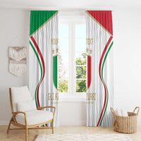 Custom Italy Football Window Curtain Gli Azzurri Sporty Style - Wonder Print Shop