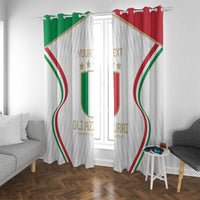 Custom Italy Football Window Curtain Gli Azzurri Sporty Style - Wonder Print Shop