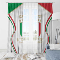 Custom Italy Football Window Curtain Gli Azzurri Sporty Style - Wonder Print Shop
