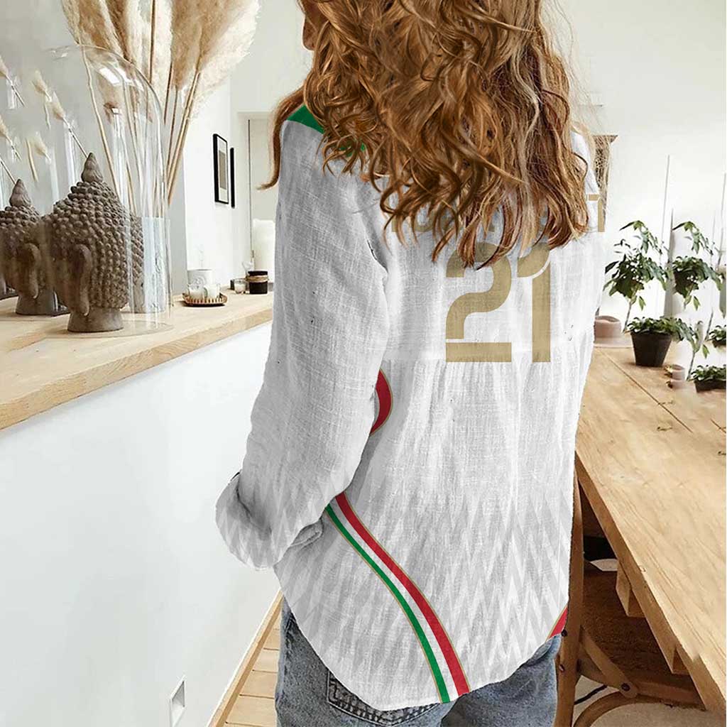 Custom Italy Football Women Casual Shirt Gli Azzurri Sporty Style - Wonder Print Shop