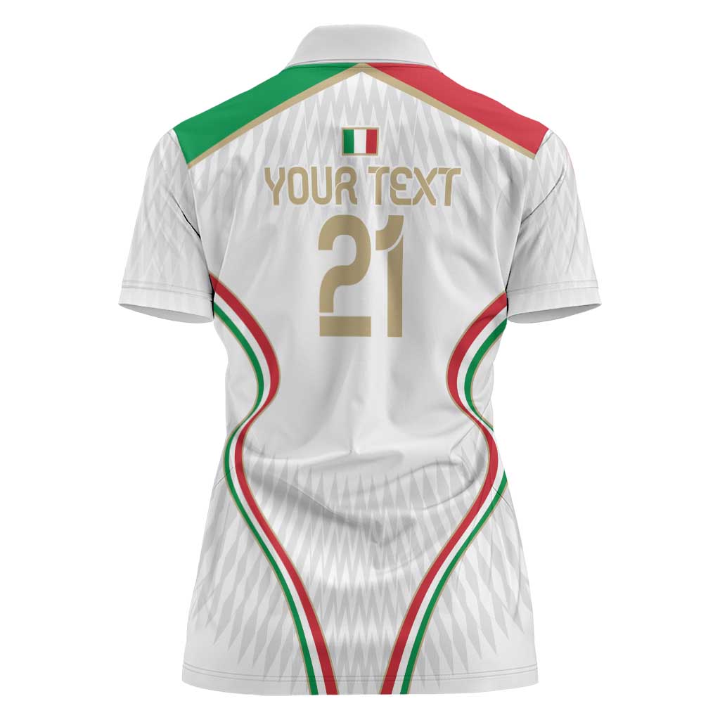 Custom Italy Football Women Polo Shirt Gli Azzurri Sporty Style - Wonder Print Shop