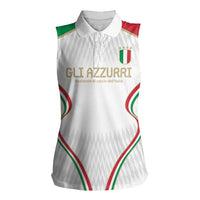 Custom Italy Football Women Sleeveless Polo Shirt Gli Azzurri Sporty Style - Wonder Print Shop