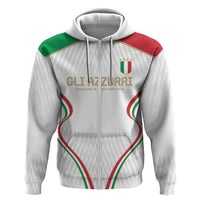 Custom Italy Football Zip Hoodie Gli Azzurri Sporty Style - Wonder Print Shop