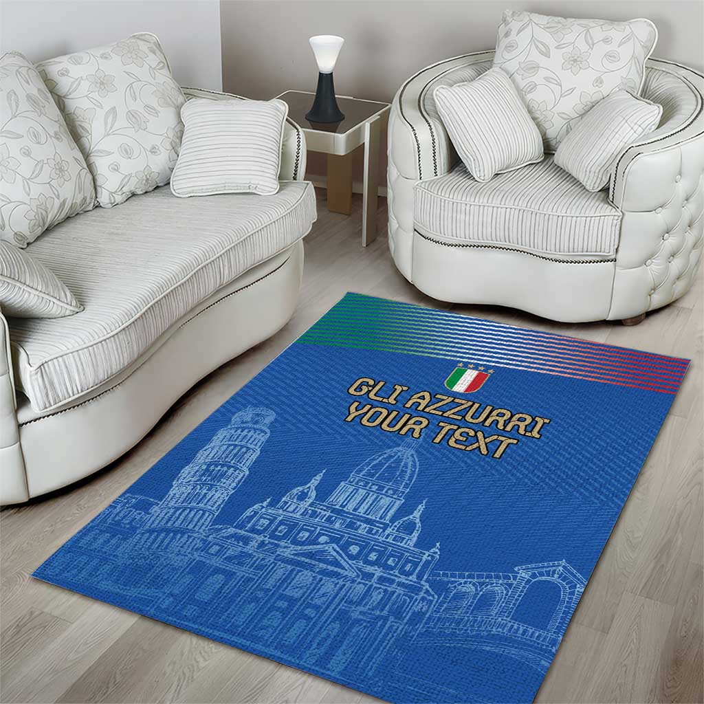 Custom Italy Football Area Rug Special Pisa Tower LT9 - Wonder Print Shop