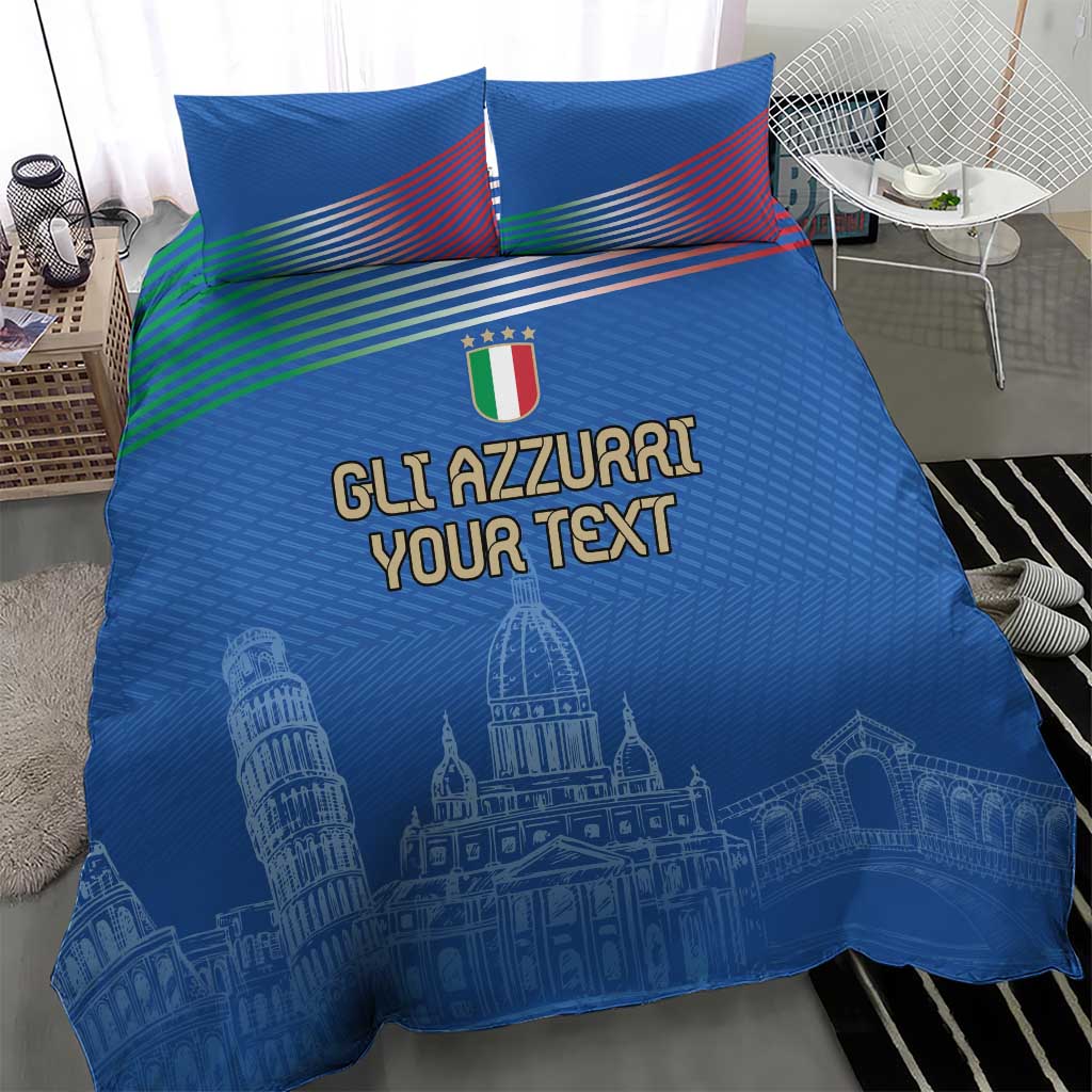 Custom Italy Football Bedding Set Special Pisa Tower LT9 - Wonder Print Shop