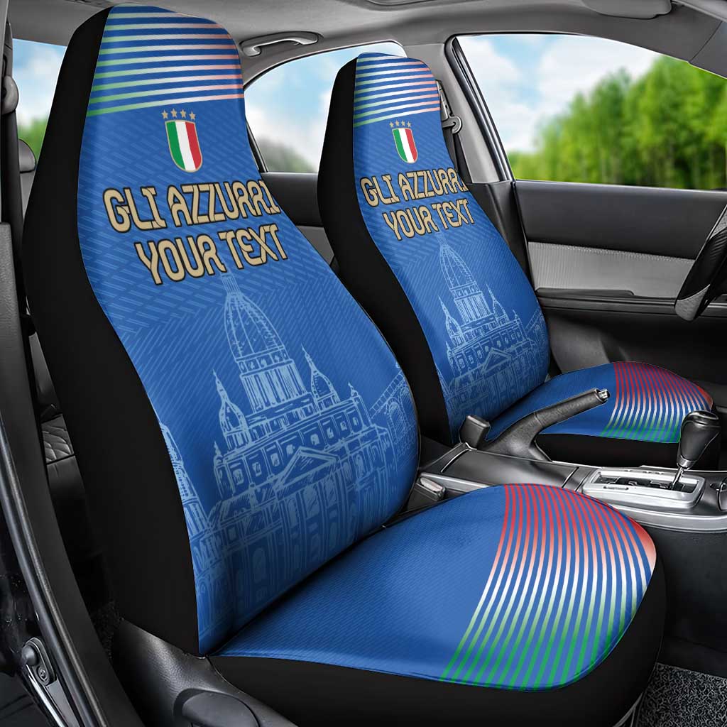 Custom Italy Football Car Seat Cover Special Pisa Tower LT9 - Wonder Print Shop