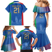 Custom Italy Football Family Matching Mermaid Dress and Hawaiian Shirt Special Pisa Tower LT9 - Wonder Print Shop