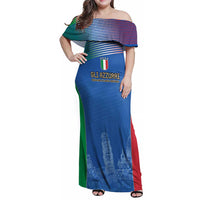 Custom Italy Football Family Matching Off Shoulder Maxi Dress and Hawaiian Shirt Special Pisa Tower LT9 - Wonder Print Shop