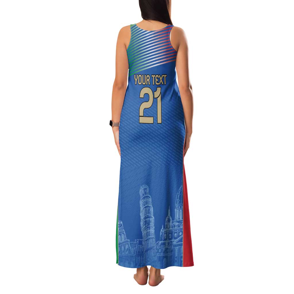 Custom Italy Football Family Matching Tank Maxi Dress and Hawaiian Shirt Special Pisa Tower - Wonder Print Shop