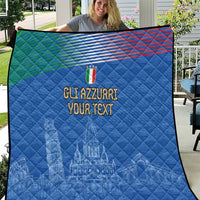 Custom Italy Football Quilt Special Pisa Tower - Wonder Print Shop